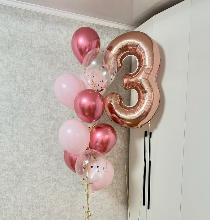 Rose Gold 3 Balloon - Image 7