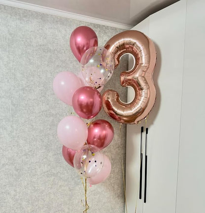 Rose Gold 17 Balloon - Image 3