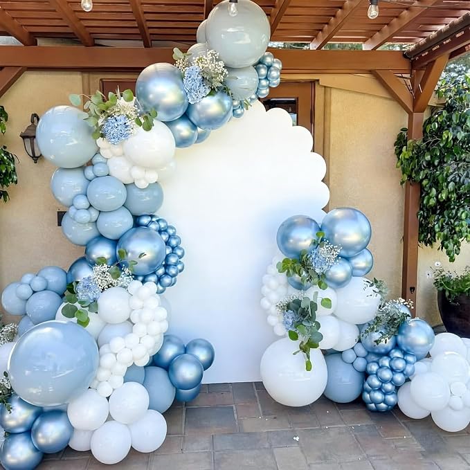 Dusty Blue Balloon Arch Kit, Wedding Decorations - Image 5