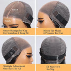 Julia Hair Bye Bye Knots Glueless Wig Curly Pre Cut Lace Front Wigs Human Hair for Women 12A Upgrade 7x5 Lace Closure Wig Pre Plucked with Pre Bleached Knots Put on and Go Natural Color 22 Inch
