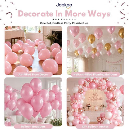 Jobkoo Pearl Dusty Pink Balloons, 12 Inch Pearl Blush Light Pink Balloon | Boho - Image 5