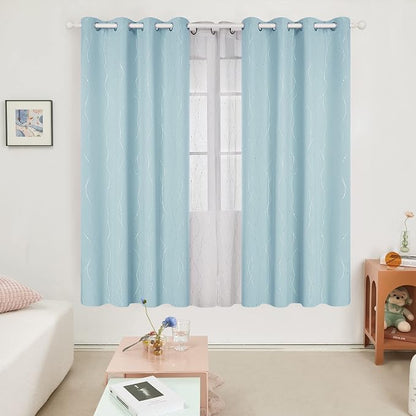 Deconovo Living Room Curtains 72 Inches Long, Thermal Insulated, Room Darkening - Image 2