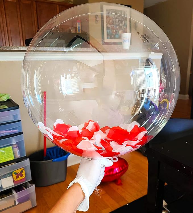 20 Inch Bobo Balloons, Large Bubble Balloons | Transparent Bubble Balloon - Image 2