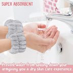 Face Wash Set - Microfiber Headband, Wristbands with Holder for Comfortable Facial Cleansing