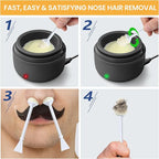 SUERBEATY 60 Pcs Nose Wax Sticks, Hair Wax Applicator with Disposable Spatulas for Nostril Cleaning, Ear Face Hair Removal for Men Women, Painless