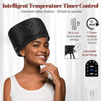 Hair Steamer for Deep Conditioning: Upgraded Heat Cap with 118” Power Cord 10-Level Fast Heating 3 Time Settings for Natural Hair Portable Thermal Steam Cap for Home Hair Treatment