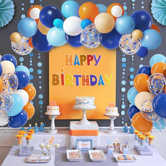 BAUANOOY Blue and Orange Balloons - Image 6