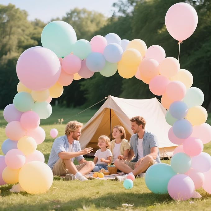 Pastel Rainbow Balloons Arch Garland Kit Different Sizes 18 12 5 Inch Latex - Image 7