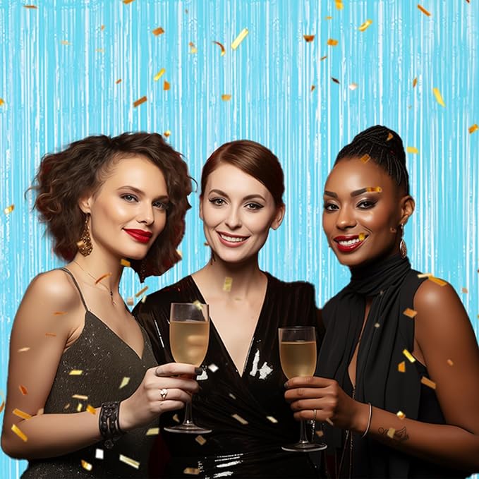 DECOCKRAT 3 Pack Foil Fringe Backdrop - Image 5