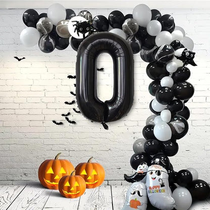 Number Balloons Black Party Balloon - Image 5