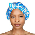 GRACE & COMPANY Luxury Shower Cap For Women - 100% Waterproof, Reusable, Washable & Breathable Shower Caps - Porto(Bag Packaging)