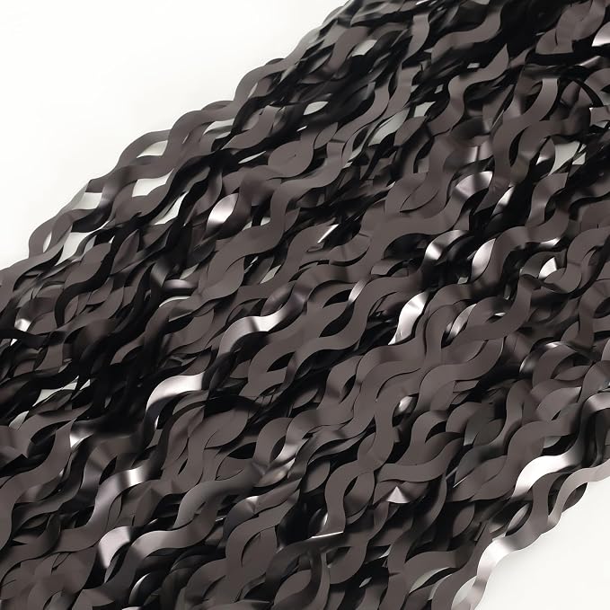 Black Foil Fringe Curtains Party Decorations - Image 7