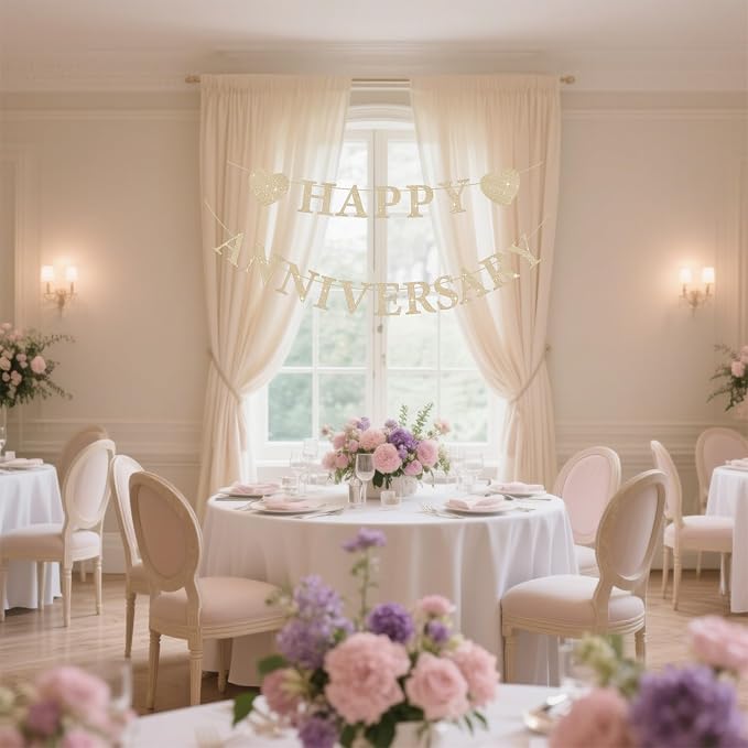 Pre-Strung Wedding Anniversary Decorations Romantic, Couples Shower Decorations - Image 4