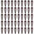 Glossy Brown Snap Hair Clips by FLAREANN – 50 PCS 2 Inch Non-Slip Metal Hair Barrettes for Women in Warm Neutral Brown Tones – Everyday Minimalist Hair Accessories