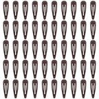 Glossy Brown Snap Hair Clips by FLAREANN – 50 PCS 2 Inch Non-Slip Metal Hair Barrettes for Women in Warm Neutral Brown Tones – Everyday Minimalist Hair Accessories