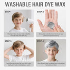 Silver Hair Wax, Temporary Hair Color for Kids, Washable & Nourishing Grey Hair Wax for Women & Men 2.12 Oz.