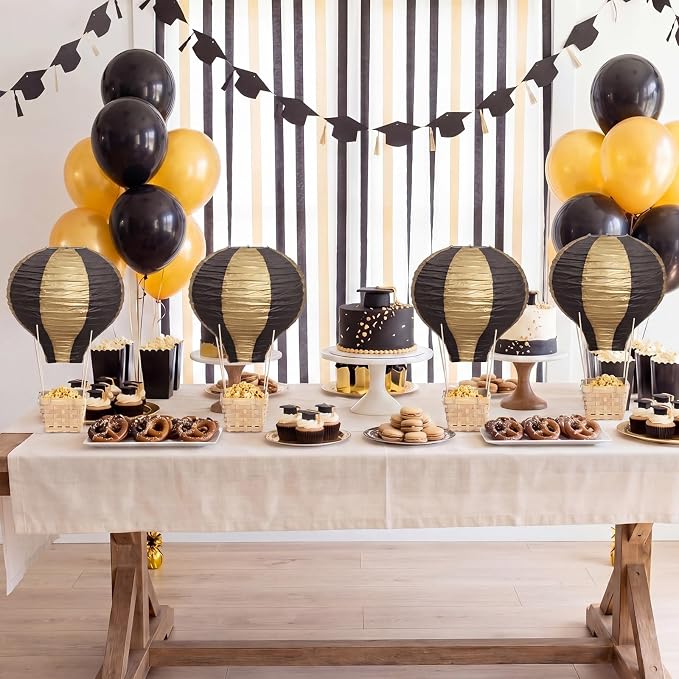 Meooeck 8 Sets Hot Air Balloon Tables Centerpieces, 11.8'' Paper Lantern Party - Image 5