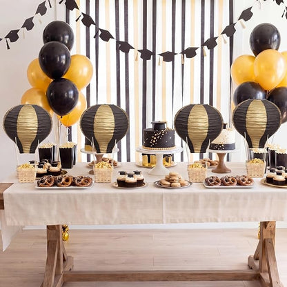 Meooeck 8 Sets Hot Air Balloon Tables Centerpieces, 11.8'' Paper Lantern Party - Image 5