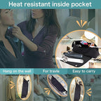 Hair Tools Travel Bag and Heat Resistant Mat，Set of 2, Women Essentials Storage Pouch for Curling Iron Straightener Flat Iron Hair Dryer
