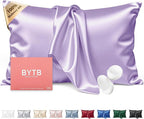 Silk Pillow Cases Standard Size 100% Mulberry Silk Pillowcase for Hair & Skin 22 Momme Both Sided Grade 6A Silk Cooling Soft Breathable 20 x 26 Inches with Hidden Zipper 1PC, Lavender