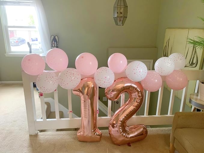 50 Balloons Number for 50th Birthday Decorations Women Men, Rose Gold | 40In - Image 5