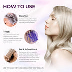 Karseell Purple Hair Mask with Argan Oil for Blonde Silver Gray Hair, Brass Neutralizing Treatment 16.9 fl oz + 1.69 fl oz