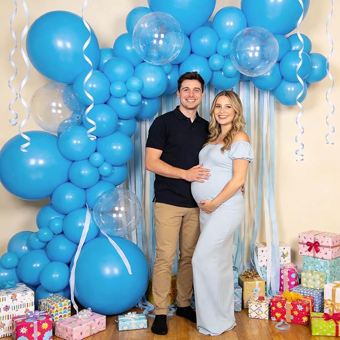 32Pcs Blue Big Balloons 18 Inch, Round Large Latex Party Balloons - Image 5
