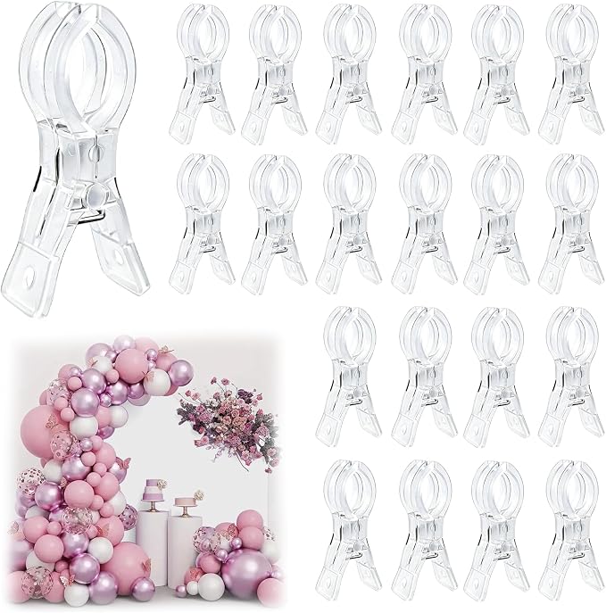 20Pcs Balloon Arch Clips, Plastic Spring Balloon Clips. | Ideal by Unknown