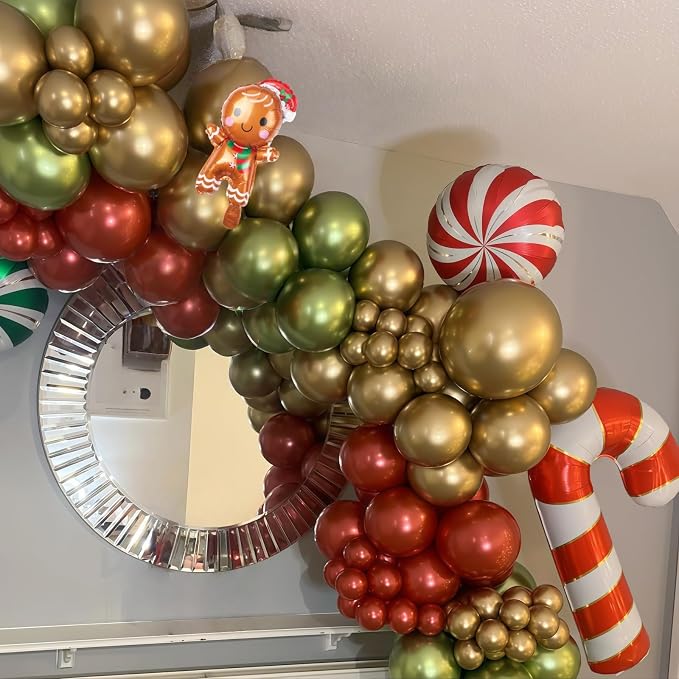Red and Green Christmas Balloon - Image 3