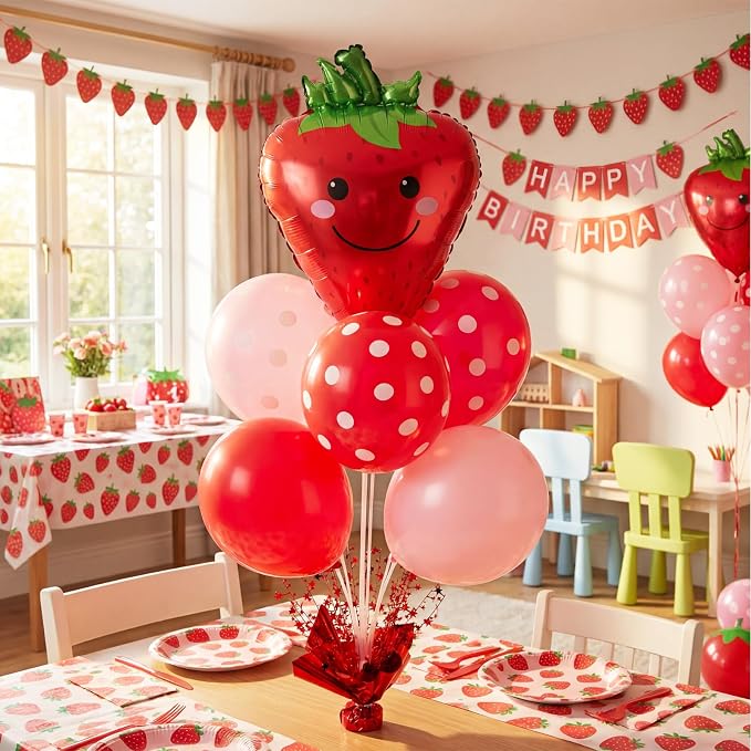 Civaner Strawberry Party Balloons Stand Kit 6 Sets - Image 6