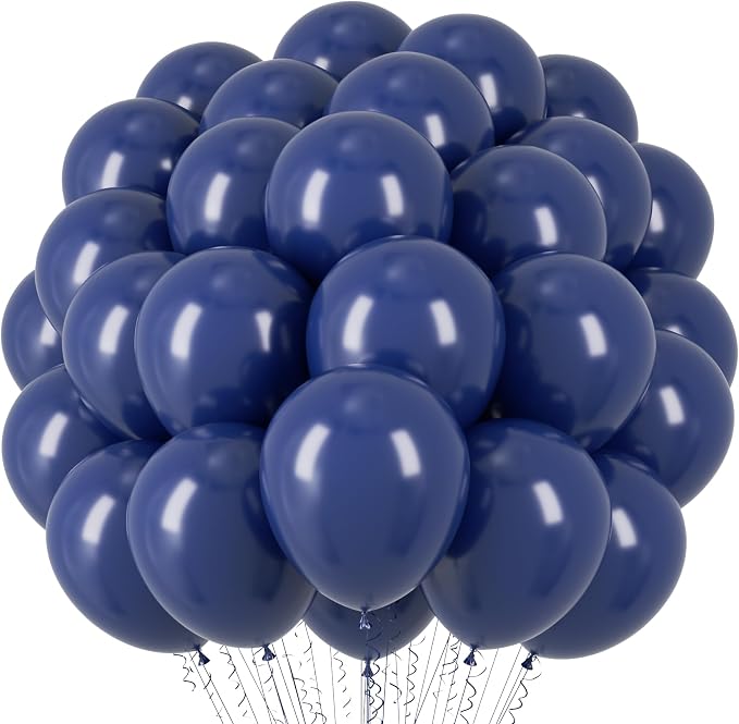 Voircoloria 66pcs Navy Blue Dark Blue Latex Party Balloons, 12inch | by Voircoloria