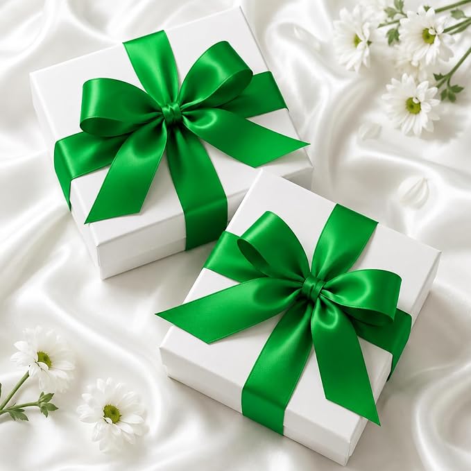 KINGLAKE Emerald Green Satin Ribbon - Image 4