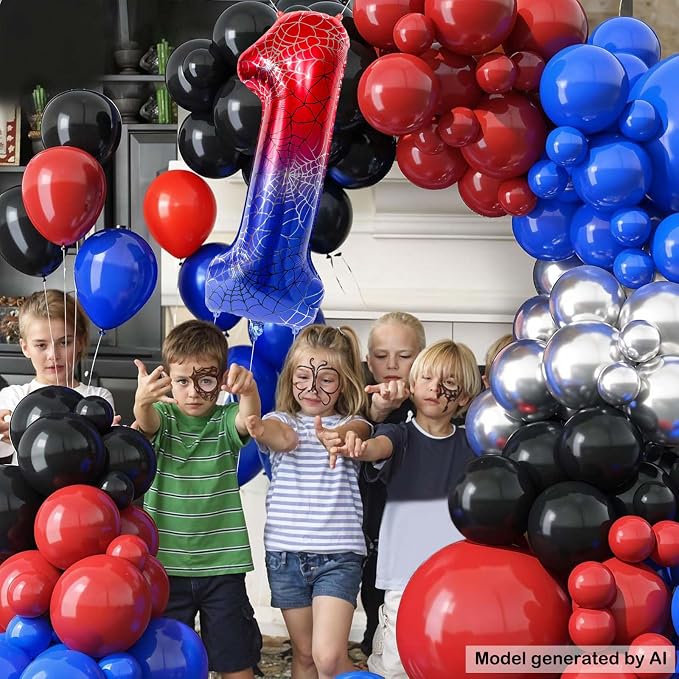 40 Inch Spider Number 1 Foil Balloons - Image 8