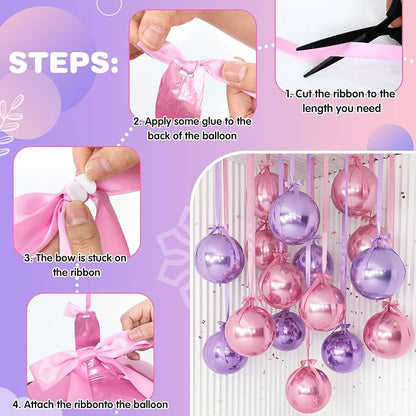 Jenaai 30 Set Round Foil Balloons Bulk 22 Inch 4d Metallic Giant Balloons Set - Image 6