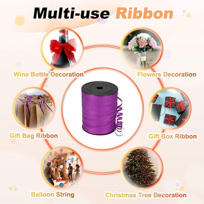PATIKIL Glitter Curling Ribbon 500yds x 1/5" Plastic Balloon String Ribbon | - Image 6