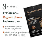 Marie-José & Co Henna Dye Set - Professional Henna Tint for Spot Coloring - Good for 50 Applications (Medium Brown)
