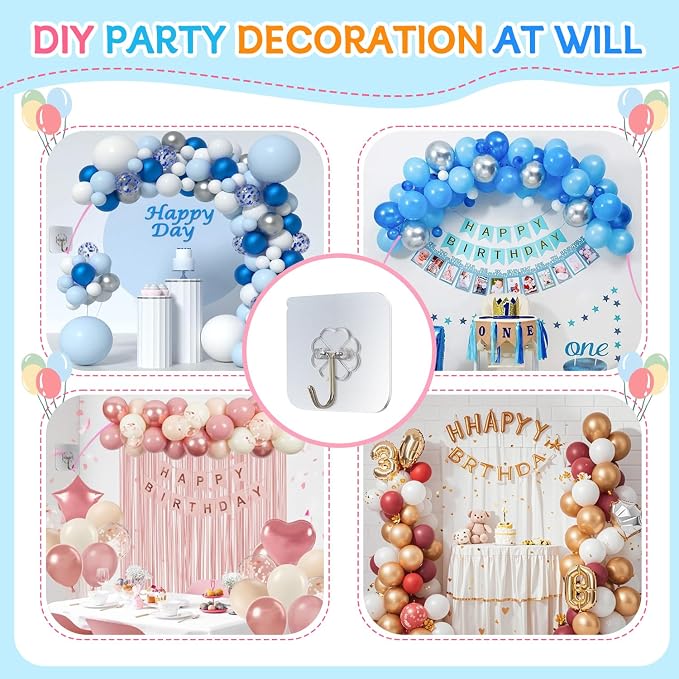 Balloon Arch Garland Kit, 98.5ft Balloon Tape Strips&600 Glue Point Dot - Image 4