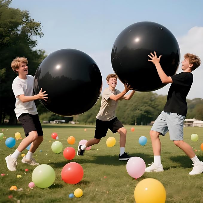 Black Balloons 9pcs 36 Inch Extra Large Big Jumbo Giant Matte Black Latex - Image 8