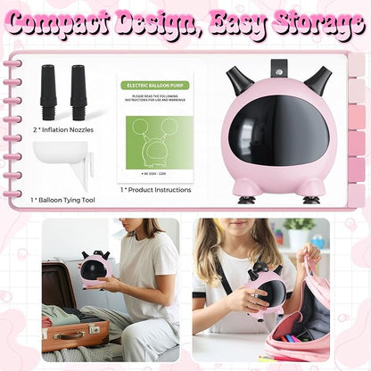 Balloon Pump Electric, Portable Balloons Inflator Air Pump - Image 5
