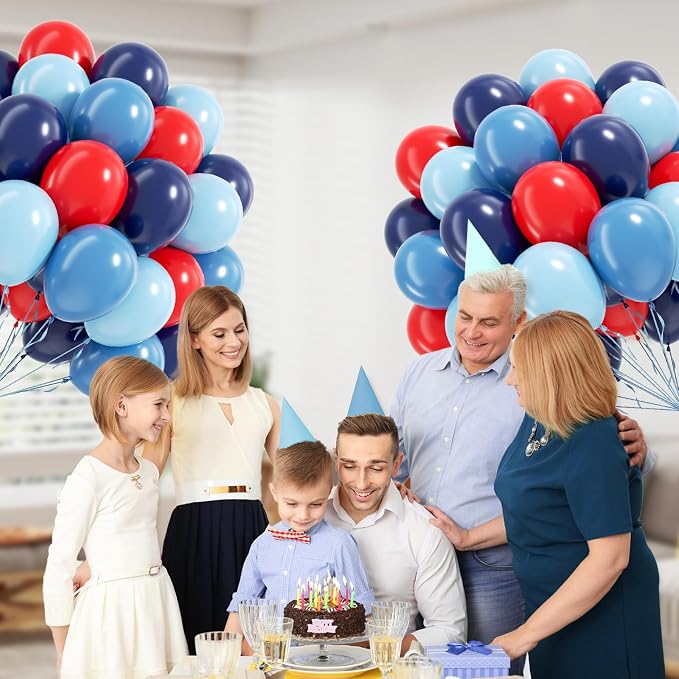 60pcs Red and Blue Balloons 12inch - Image 6