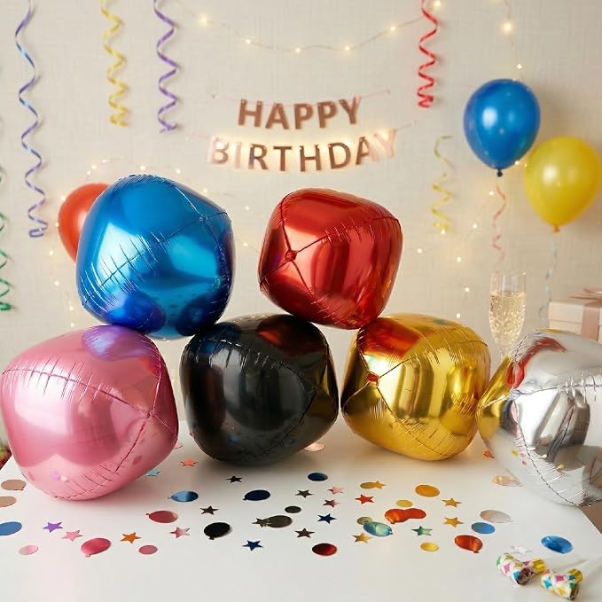 6pcs Red Foil Balloons 22inch Round Balloons - Image 4