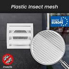 Repa Market 4 Inch White Dryer Vent Cover/Duct Cover for Walls or Ducting/ABS Plastic Grille with Flaps and Insect Screen/Exhaust and Dryer Vent Covers for Indoor & Outdoor Use