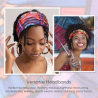 DRESHOW Wide Headbands for Women Knotted Turban Hairbands Boho Head Bands for Women's Hair Non-Slip Yoga Workout Hair Accessories 4 Pack
