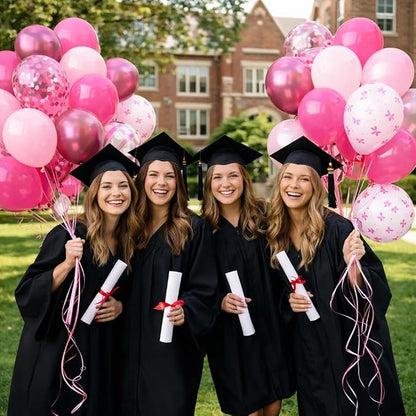 Pink Balloon Garland Kit 80Pcs 12 Inch Hot Pink, Light Pink, Confetti and Bow - Image 7