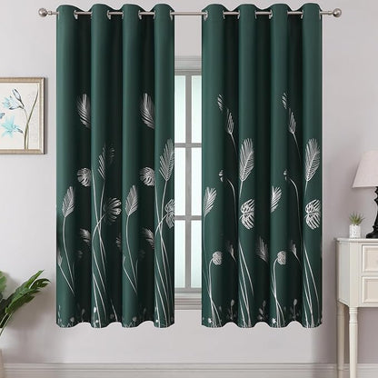 Green Room Darkening Curtains 63 Inches Long by ESTELARTEXTILER