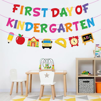 First Day Of Kindergarten Banner Decor, Back To School Kindergarten Garland - Image 2