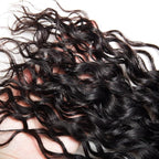 Bundles Human Hair Color 1B Water Wave Bundles Niegmeag Brazilian Virgin Remy Hair 1 Bundle 12 Inch Natural Black Wet and Wavy Bundle Double Weft Hair Weave