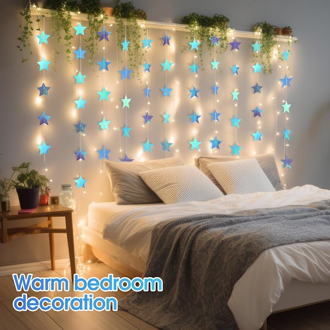 Patelai Glitter Star Garland Banner 2026 Graduation Decor 130 Feet Star Hanging - Image 5