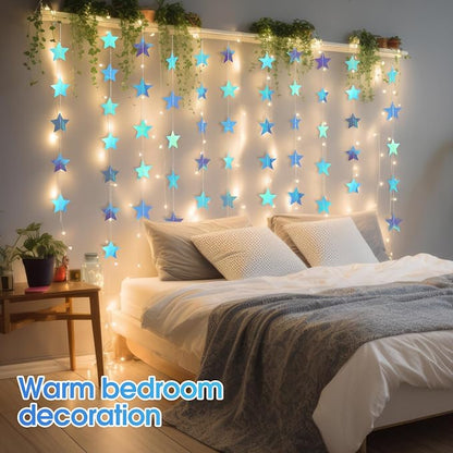 Patelai Glitter Star Garland Banner 2026 Graduation Decor 130 Feet Star Hanging - Image 5