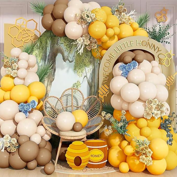 Orange Brown Nude Balloon Arch Kits, Neutral Baby Shower Gender Reveal Birthday by Iyovgoo